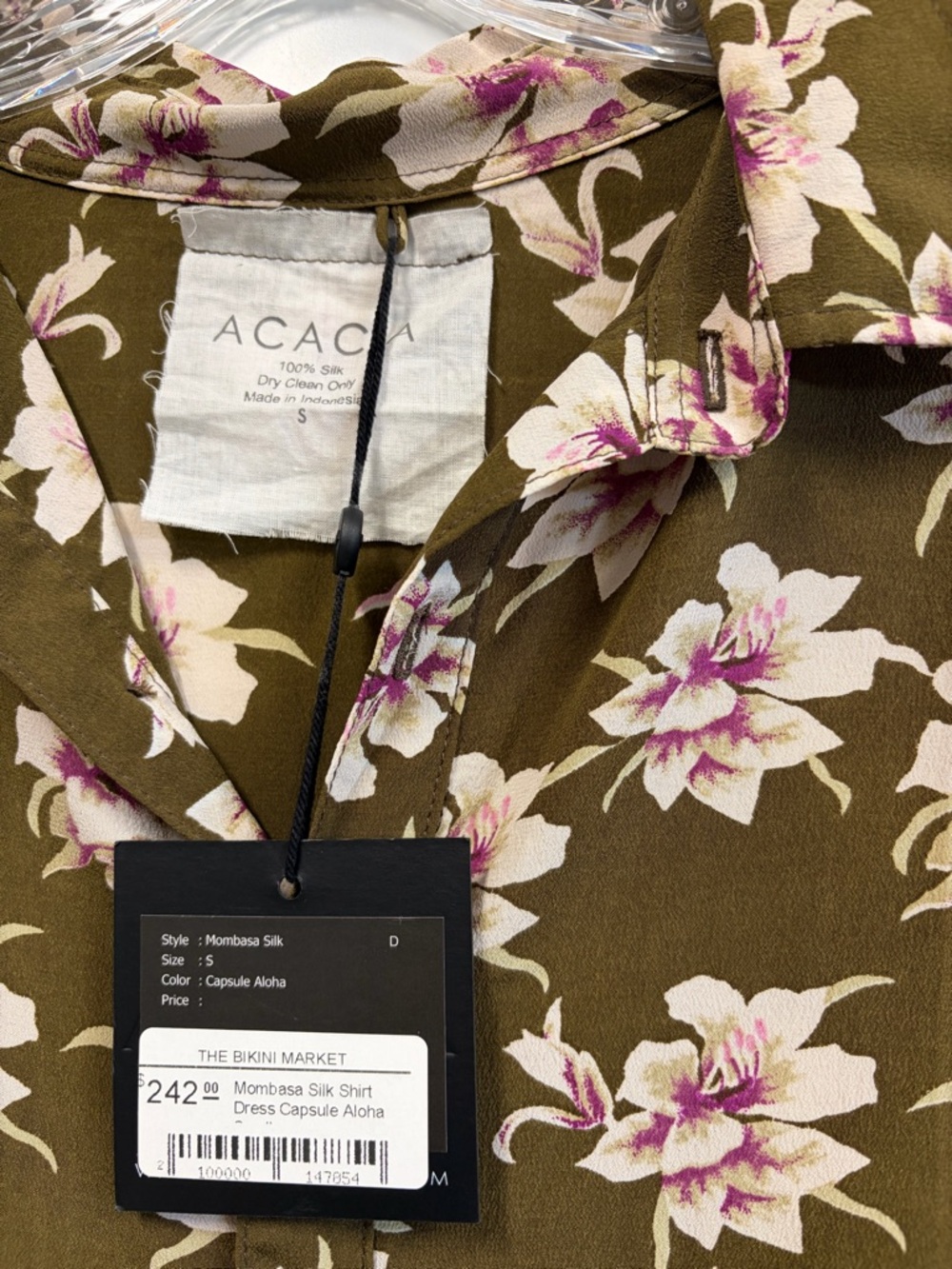 New acacia mombasa shirt dress top capsule aloha - size Small - NWT - Picture 4 of 4